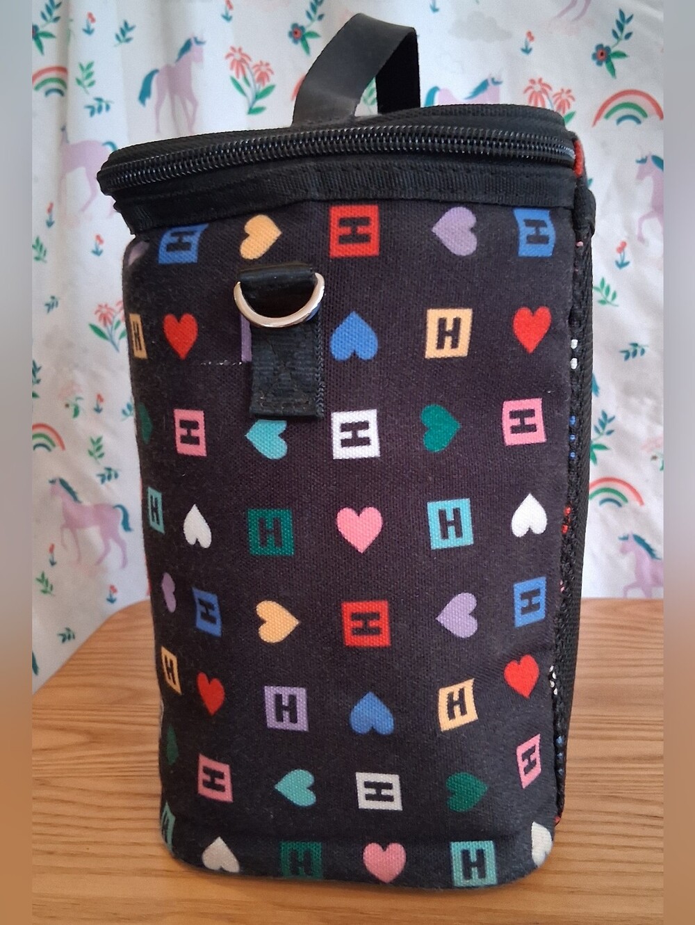 EUC Harveys Heart Print Snack & Go Cotton School Work Beach Lunch Box Bag - Picture 4 of 8